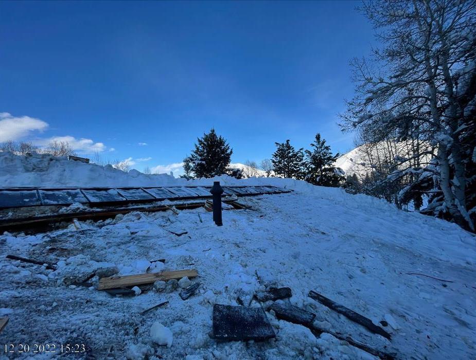 Damaged Roof in the Winter